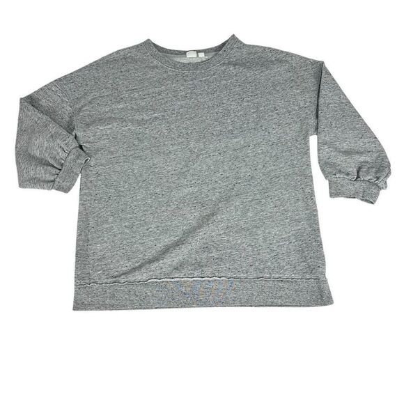 Gap Gray Speckled Large 3/4 Sleeve Top - Picture 1 of 6